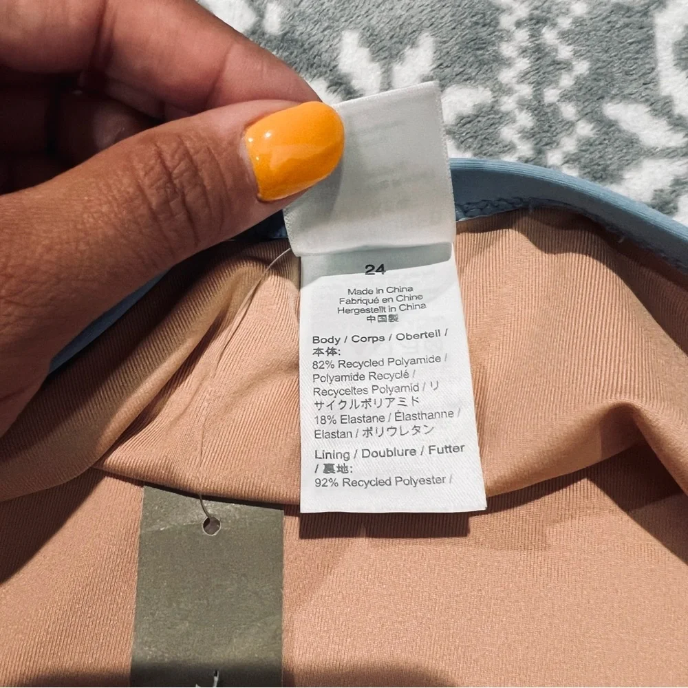 J.Crew Ruched Bandeau One-Piece BC115 / Blue Mist Size 24‎ Plus Minimalist